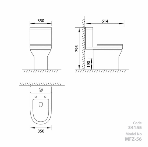 WC-pott Vento Bergen, tahavooluga 3/6l, Duroplast Soft Close - Image 2