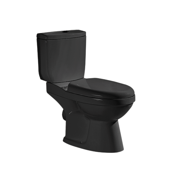 WC-pott Gotland Irida, tahavooluga 3/6l, PP Soft Close, must
