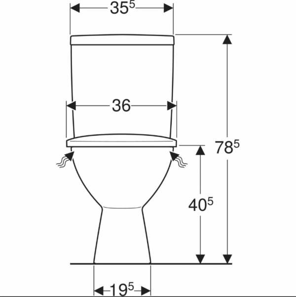 WC-pott Kolo Freja Duroplast Soft Close, kaldväljalase - Image 4